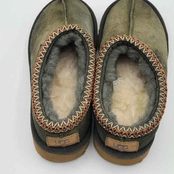 UGG Tasman slippers in Olive Green Suede & Shearling size 8 - Picture 4 of 11